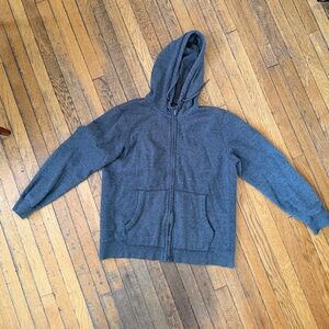 Fat Face Zip Hoodie Men’s XL Gray Fleece Lined Sweatshirt